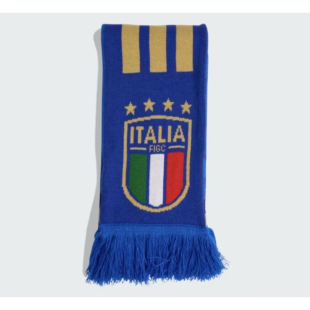 Adidas Italy Scarf Logo & Crest Match Day World Cup Blue New